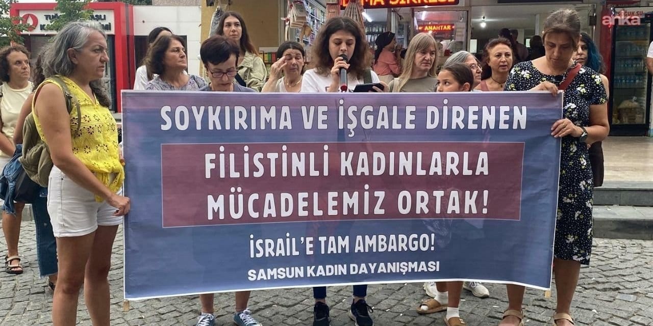 samsunda kadinlar eylem yapti israile ambargo istedi KDJKqWQb